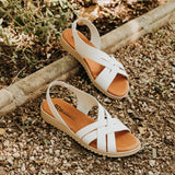 Sandalias de verano de cuero para mujer