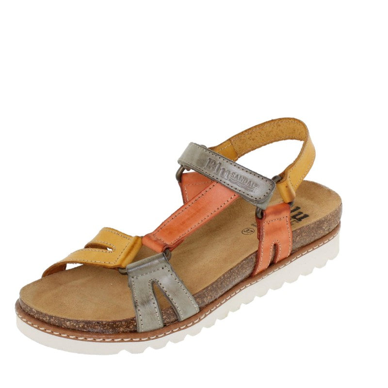 Sandalias cómodas de piel multicolor para mujer – Confort y elegancia