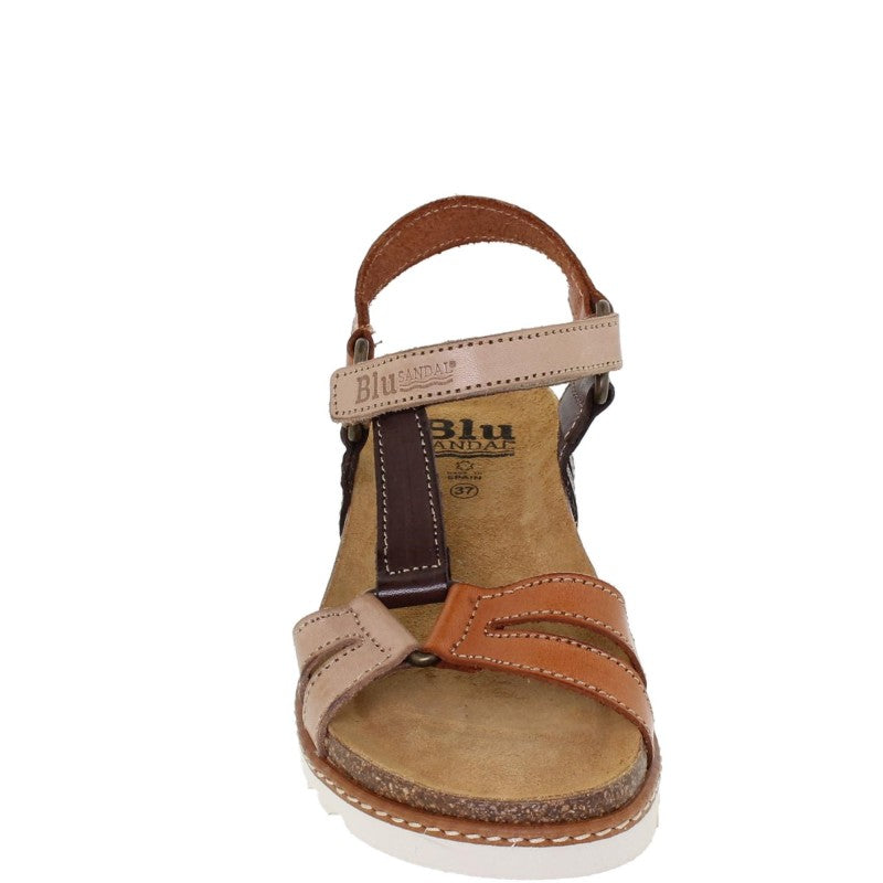 Sandalias cómodas de piel multicolor para mujer – Confort y elegancia