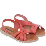 Sandalias de verano de cuero para mujer