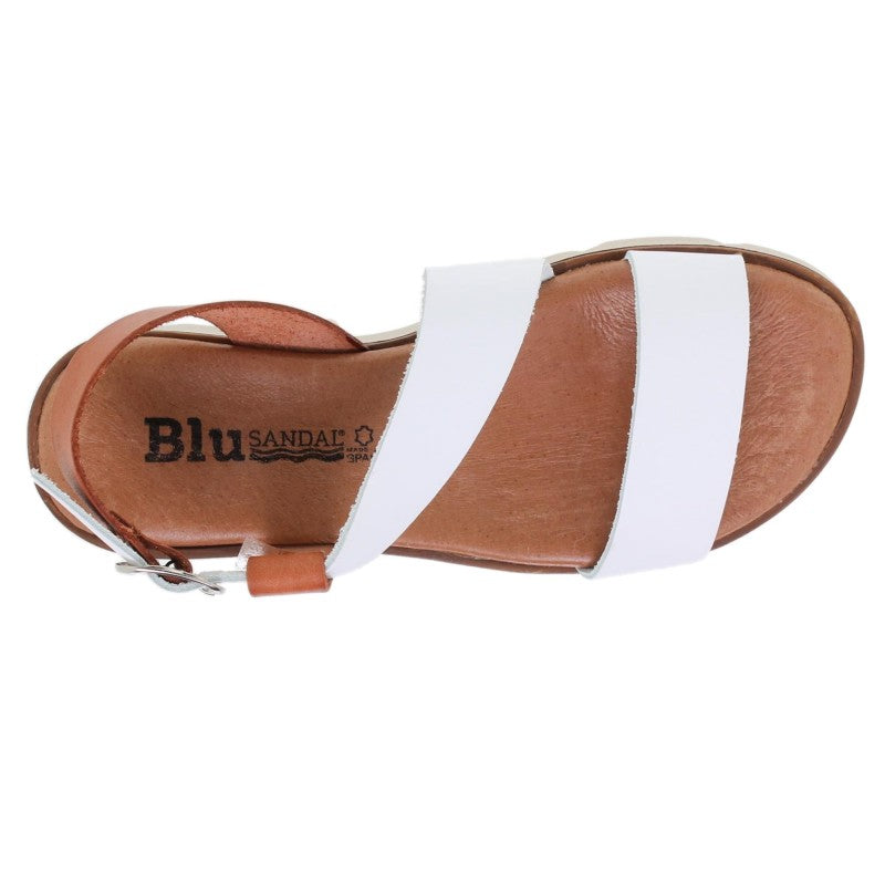 Sandalias de cuña de piel para mujer – Tacón de 3 cm y plantilla cómoda