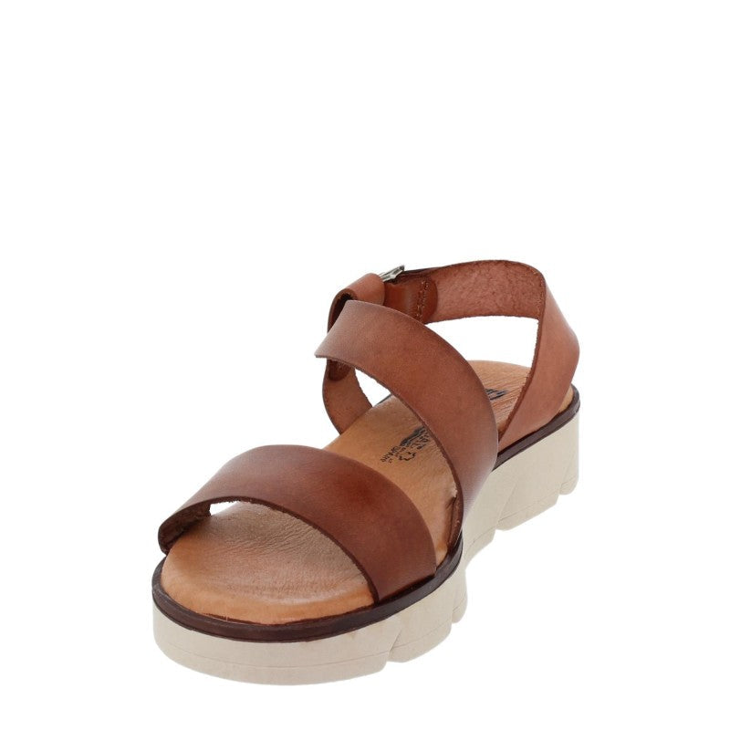 Sandalias de cuña de piel para mujer – Tacón de 3 cm y plantilla cómoda
