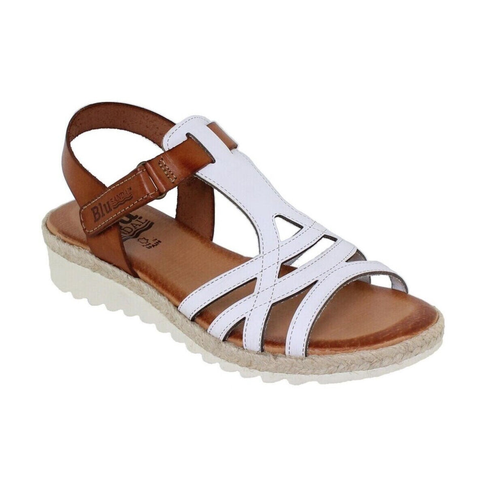 Sandalia Blanca de Piel – Cuña de 3,5 cm