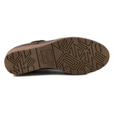 Calzado de mujer en piel con cuña de 4 cm, plantilla extraíble confortable y diseño elegante.