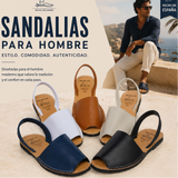 Sandalias casuales de cuero para hombre