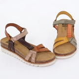 Sandalias cómodas de piel multicolor para mujer – Confort y elegancia