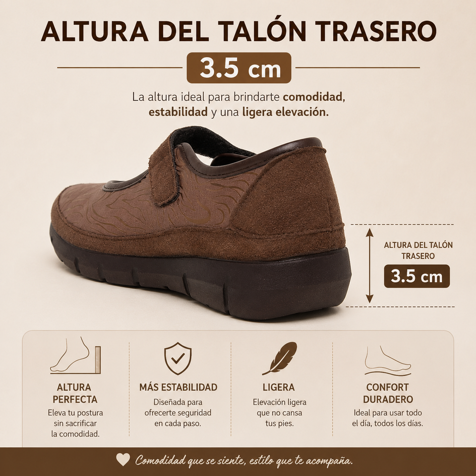 Zapatos Mujer Elegantes con Cuña Confortable y Plantilla Extraíble