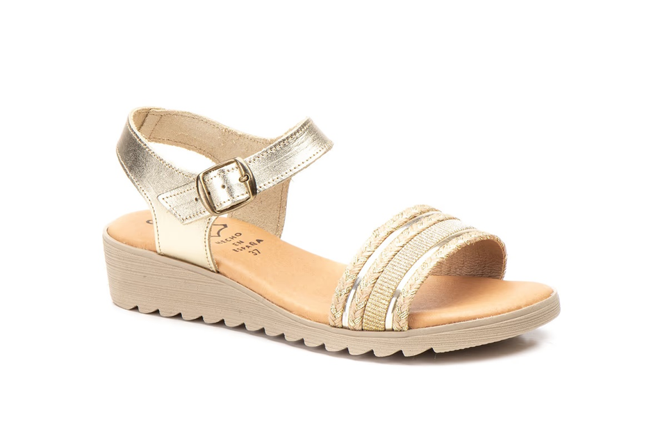Sandalias de Mujer de Piel Negras con Hebilla