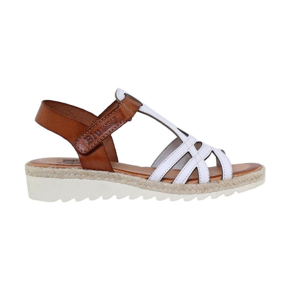 Sandalia Blanca de Piel – Cuña de 3,5 cm