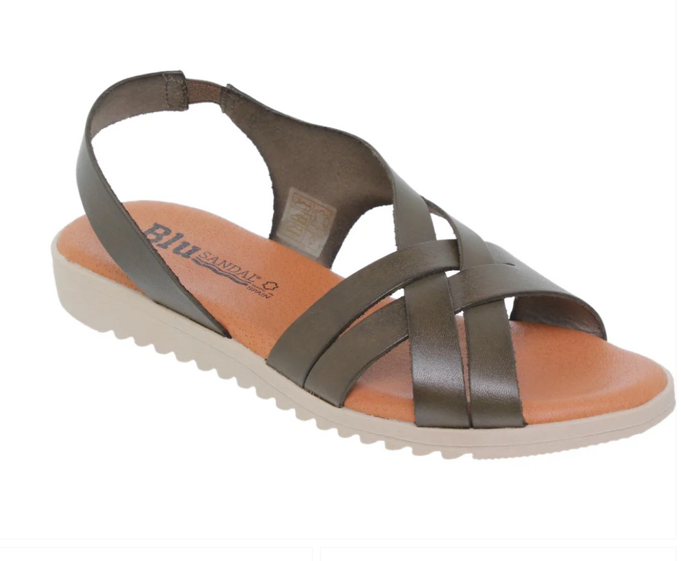 Sandalias de verano de cuero para mujer