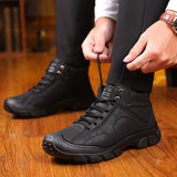 Bottes de neige en peluche pour hommes (CUIR NATUREL)