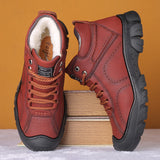 Bottes de neige en peluche pour hommes (CUIR NATUREL)
