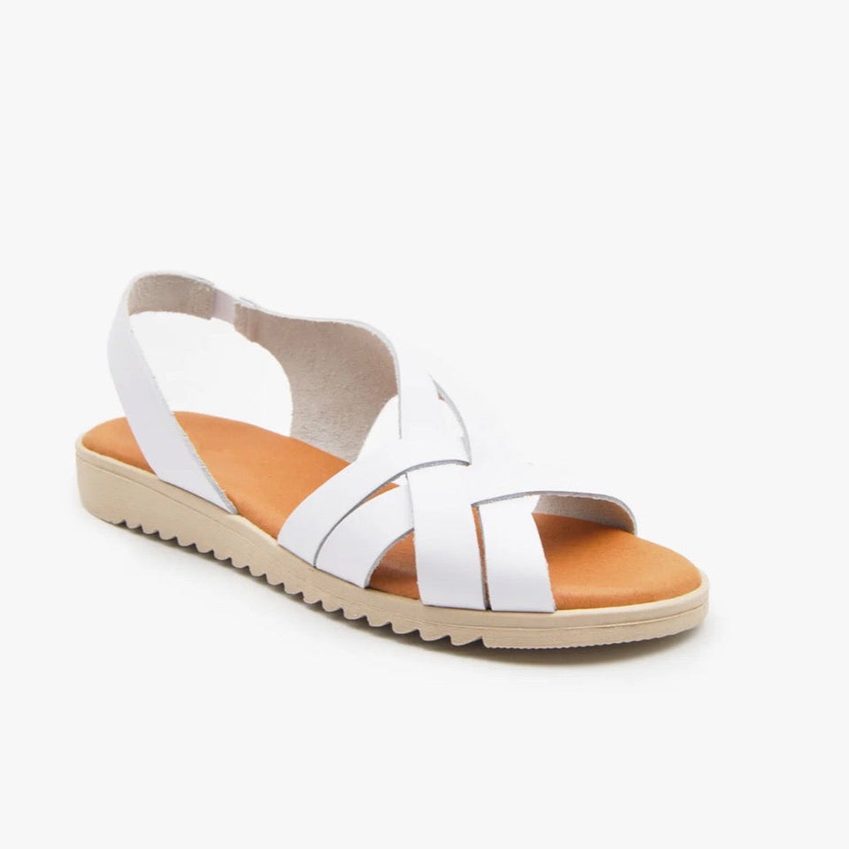 Sandalias de verano de cuero para mujer