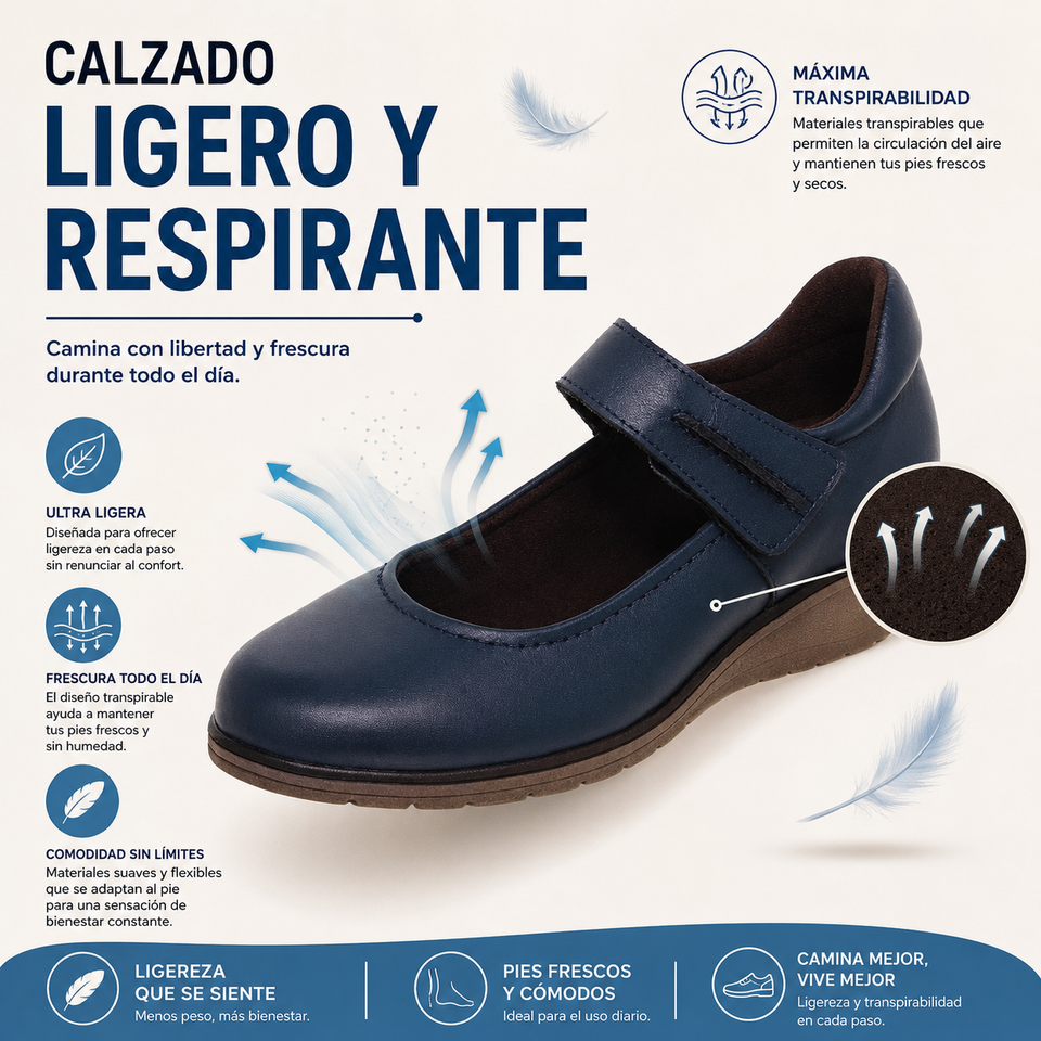 Calzado de mujer en piel con cuña de 4 cm, plantilla extraíble confortable y diseño elegante.