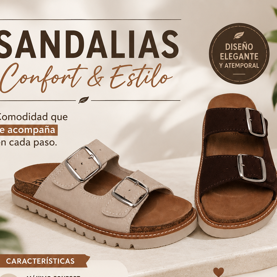 Sandalia Anatómica Doble Hebilla