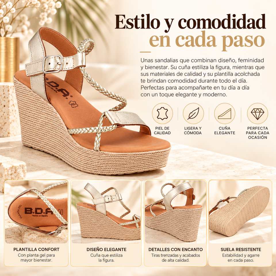 Sandalia Mujer con Plantilla de Gel