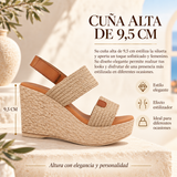 Sandalia de Mujer en Piel – Cuña de 9,5 cm