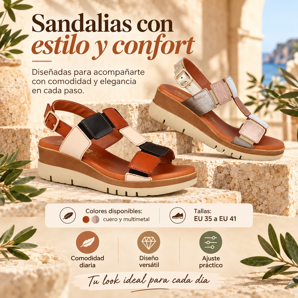 Sandalia de Mujer en Piel – Elegancia y Comodidad