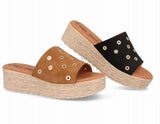 Sandalia de Mujer en Piel – Negro y Cuero