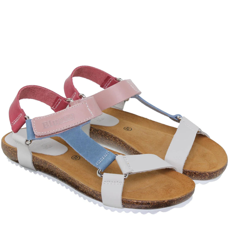 Sandalia de cuña de cuero multicolor – Comodidad y elegancia para cada día
