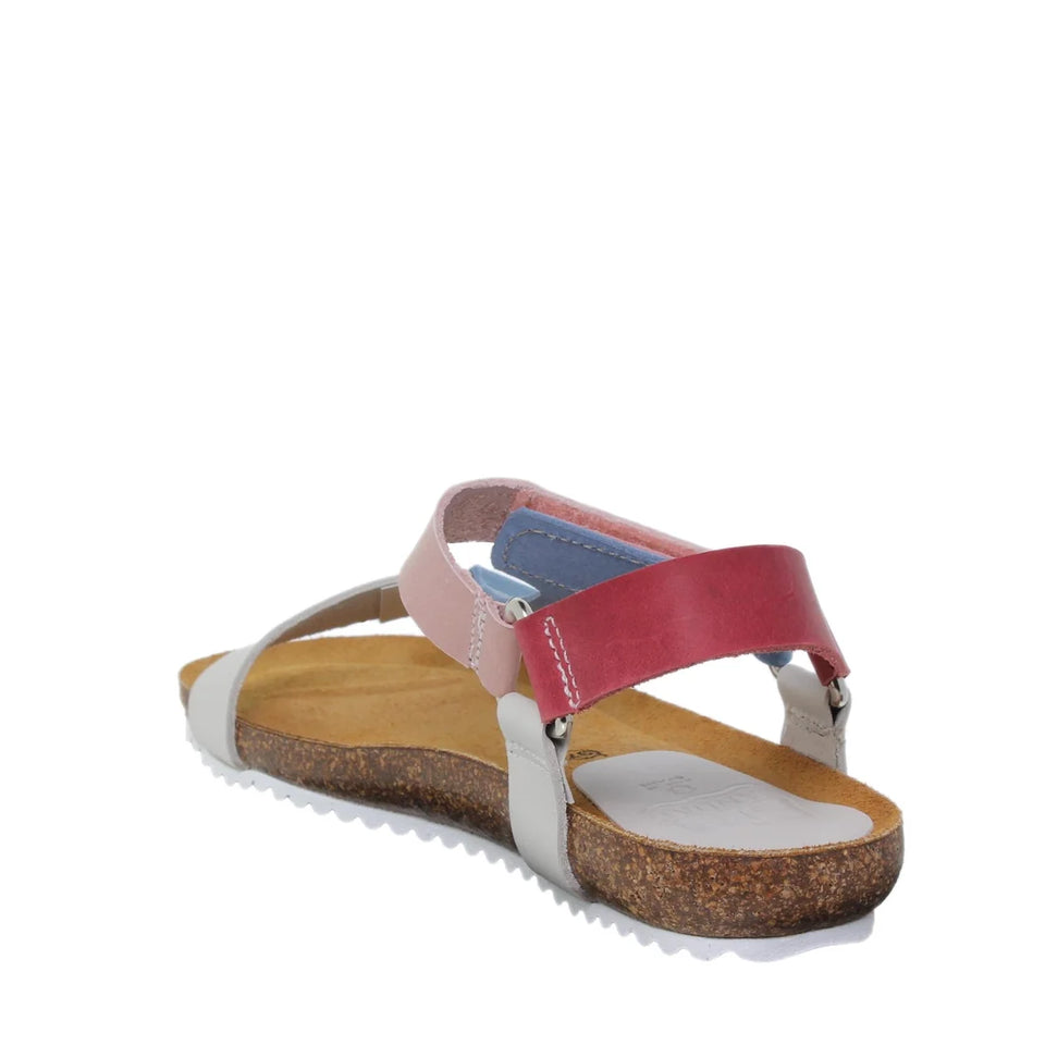 Sandalia de cuña de cuero multicolor – Comodidad y elegancia para cada día