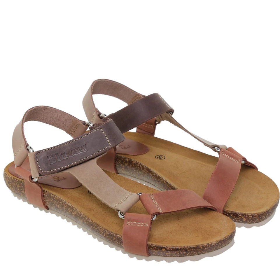 Sandalia de cuña de cuero multicolor – Comodidad y elegancia para cada día