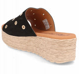 Sandalia de Mujer en Piel – Negro y Cuero