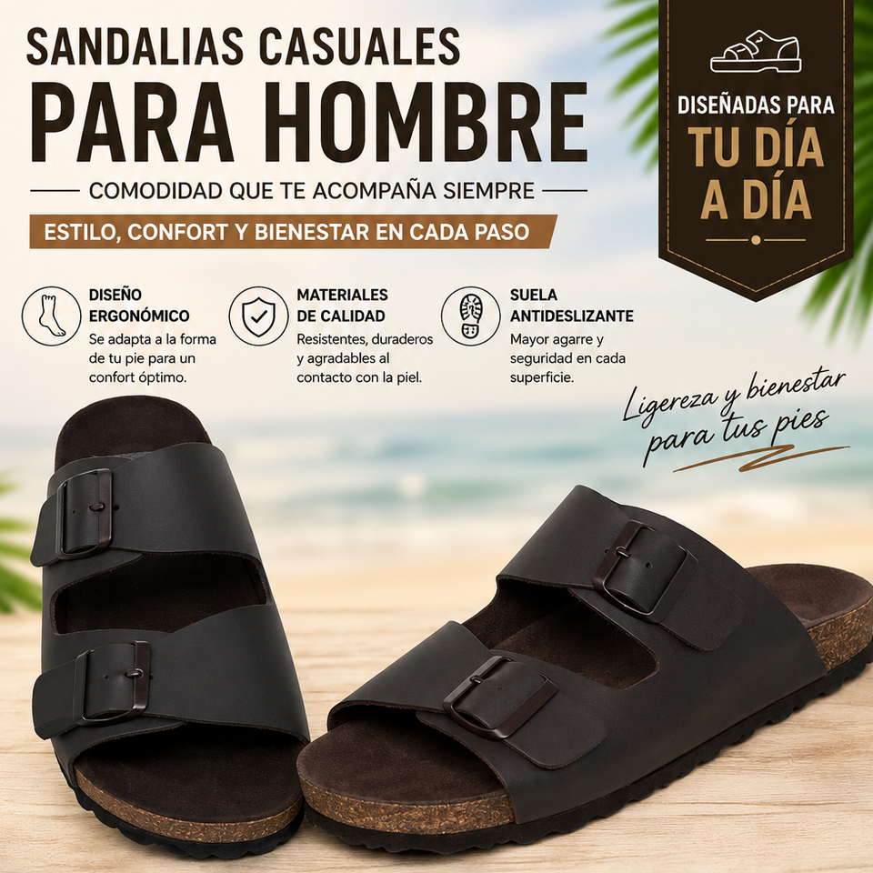 Sandalias casuales de hombre – Diseño cómodo y moderno