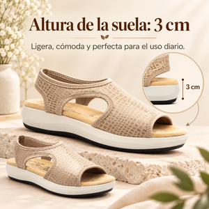 Sandalias de Mujer Beige con Elástico Very Soft – Comodidad y Estilo BioUp