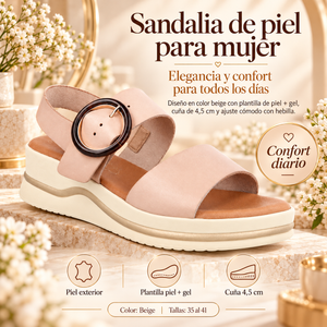 Sandalias de Mujer con Cuña de 4,5 cm y Diseño Sofisticado