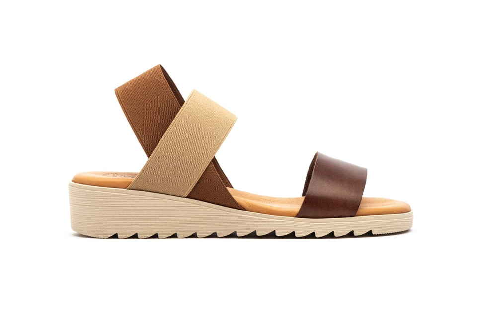 Sandalias de Mujer de Piel con Elásticos