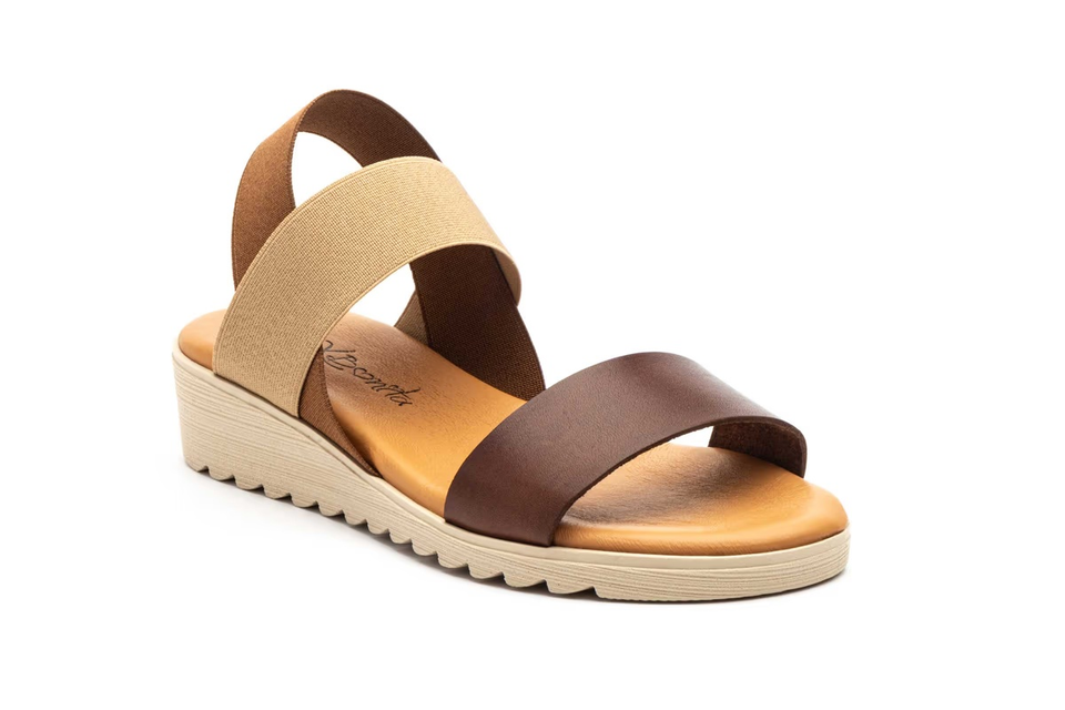 Sandalias de Mujer de Piel con Elásticos