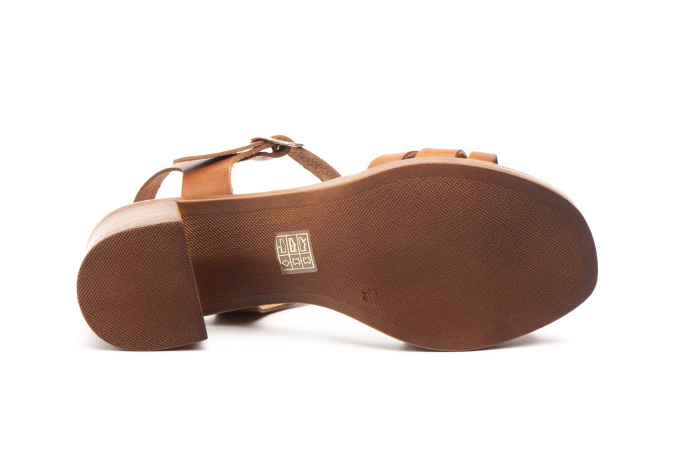 Sandalias de Mujer de Piel con Tacón de 6 cm