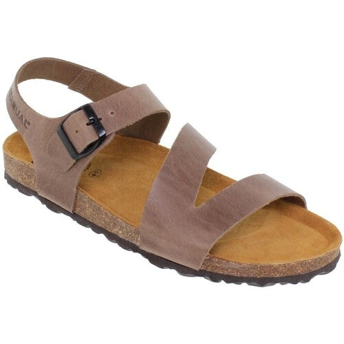 Sandalias de cuero para hombre con plantilla acolchada y cuña de 2,5 cm