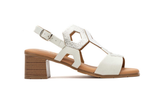 Sandalias de Mujer Plata con Tacón Efecto Madera y Plantilla de Gel