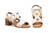 Sandalias de Mujer Plata con Tacón Efecto Madera y Plantilla de Gel