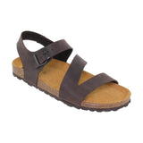 Sandalias de cuero para hombre con plantilla acolchada y cuña de 2,5 cm
