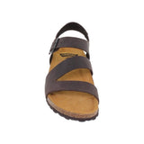 Sandalias de cuero para hombre con plantilla acolchada y cuña de 2,5 cm