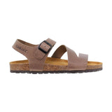 Sandalias de cuero para hombre con plantilla acolchada y cuña de 2,5 cm