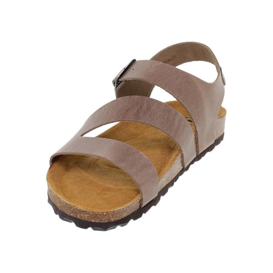 Sandalias de cuero para hombre con plantilla acolchada y cuña de 2,5 cm