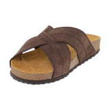 Sandalias de cuero para hombre con plantilla interior acolchada y cuña de 2,5 cm