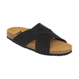 Sandalias de cuero para hombre con plantilla interior acolchada y cuña de 2,5 cm