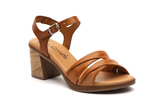 Sandalias de Mujer de Piel Cuero con Tacón de 6 cm