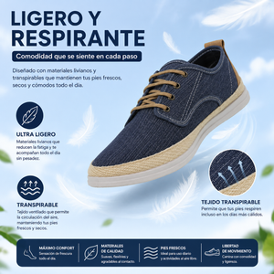 Zapatillas cómodas de hombre en color azul marino