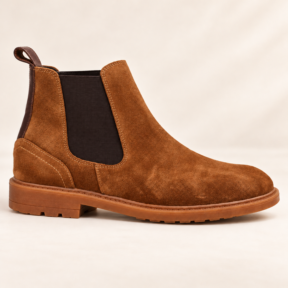 Zapato de Hombre de Piel con Plantilla Extraíble y Tacón de 3 cm