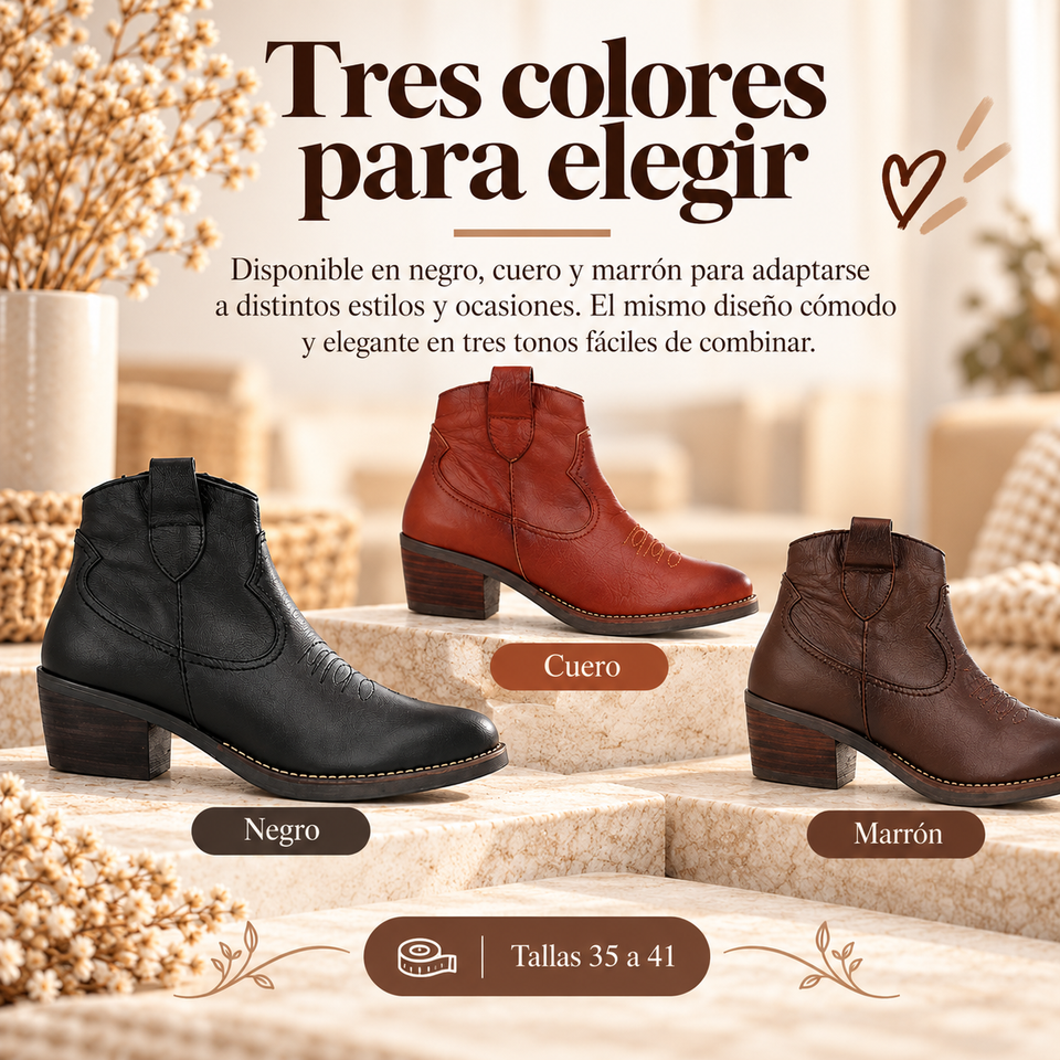 Zapato de Mujer de Piel con Tacón de 5 cm