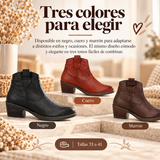 Zapato de Mujer de Piel con Tacón de 5 cm