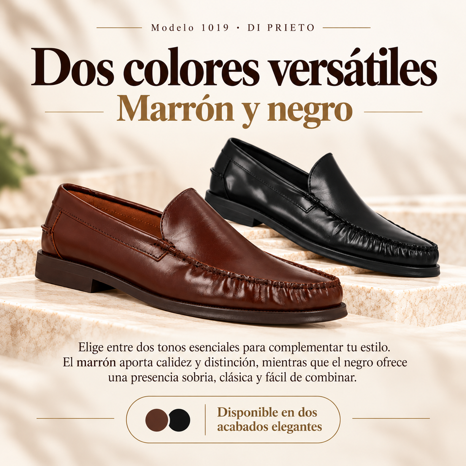 Zapato de hombre de piel marrón con plantilla de piel