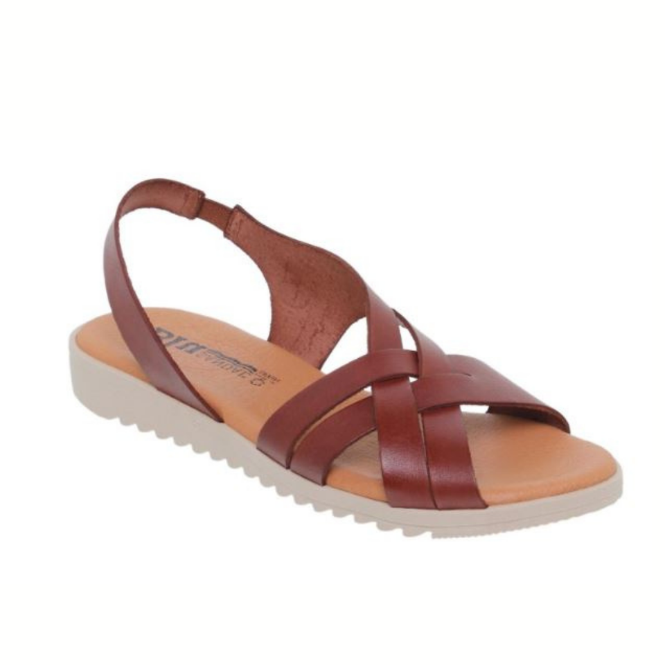 Sandalias de verano de cuero para mujer