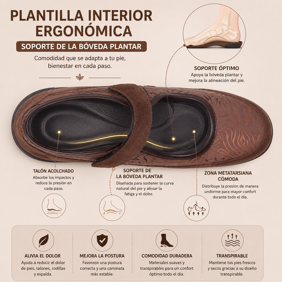 Zapatos Mujer Elegantes con Cuña Confortable y Plantilla Extraíble